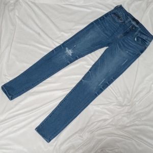Women's distressed stretch skinny jeans
